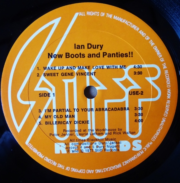 IAN DURY「NEW BOOTS AND PANTIES !! 」米STIFF-AMERICA [USE-2規格] シュリンク美品_画像5