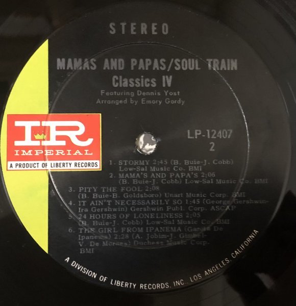 The Classics IV - Mamas And Papas / Soul Train US Original盤 LP アルバム ソフトロック ドラムブレイク The Girl From Ipanema_画像4