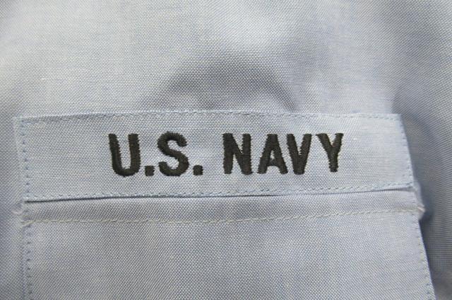 未使用品 US.NAVY 長袖シャツ USN シャンブレーシャツの画像3