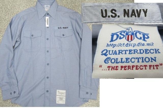 未使用品 US.NAVY 長袖シャツ USN シャンブレーシャツの画像1