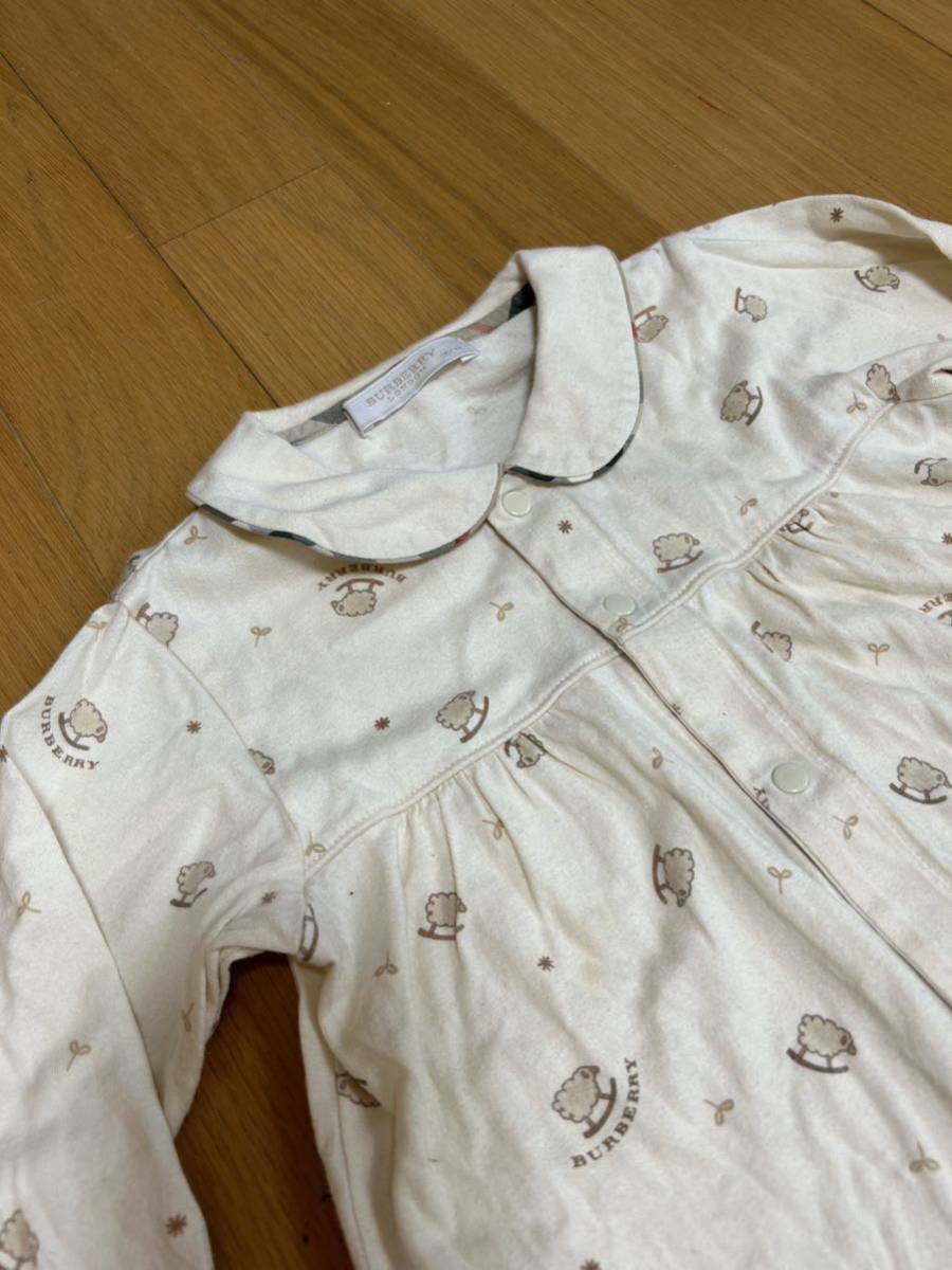 バーバリー 長袖カバーオール　80センチ　長袖ロンパース　ベビー服　BABY 男の子　女の子　男女兼用