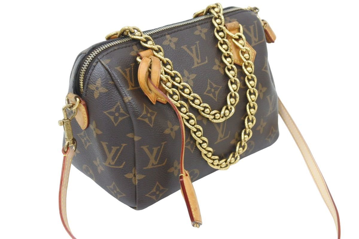 LOUIS VUITTON SPEEDY CHAIN HANDBAG 20 M40988 CANVAS MONOGRAM BAG