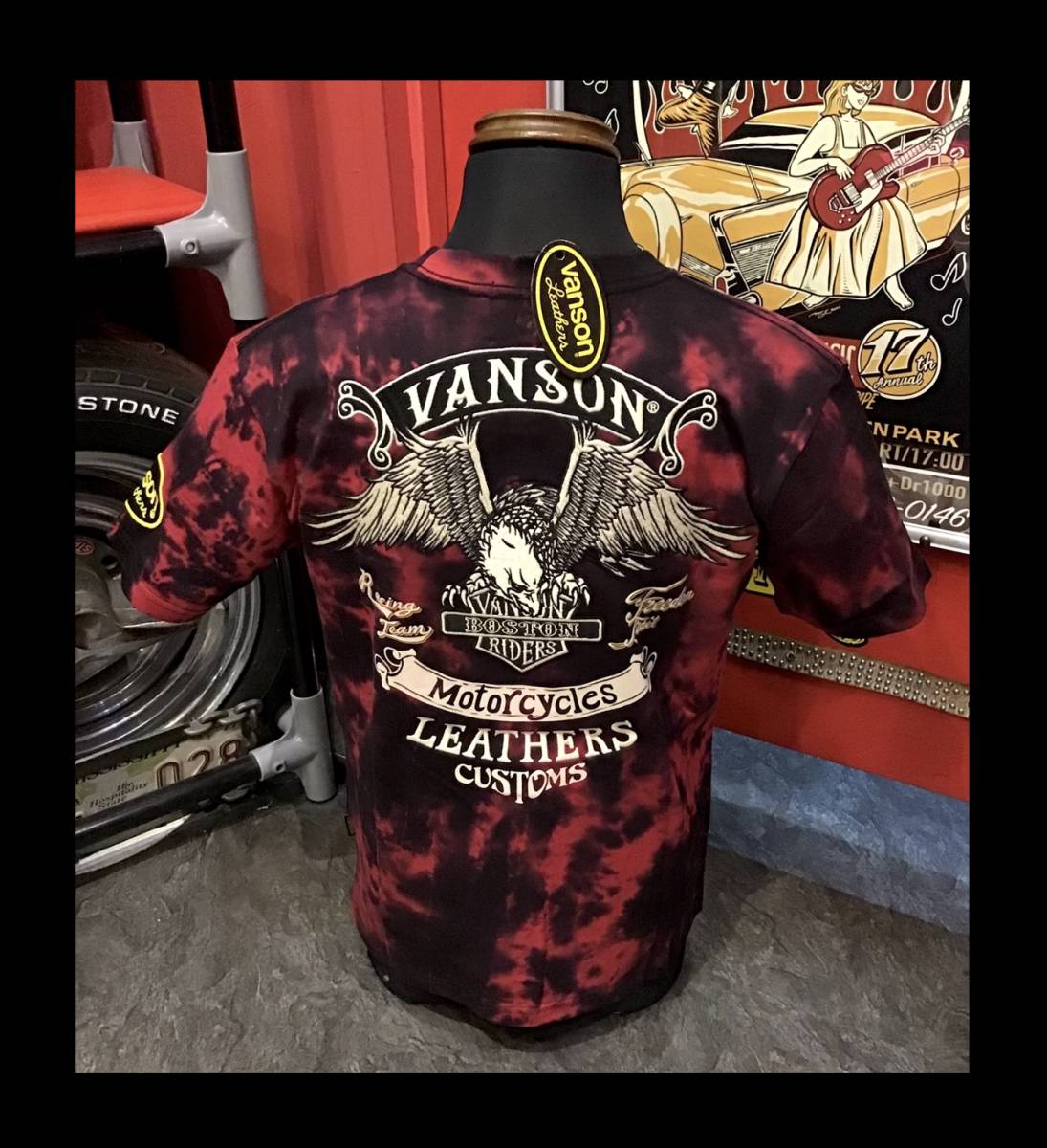 バンソン★新品★2321★Tシャツ【XXLサイズ】モーターサイクル★NVST-2321★イーグル★バンソン大阪★アメリカンロングリバー55★ALR55★