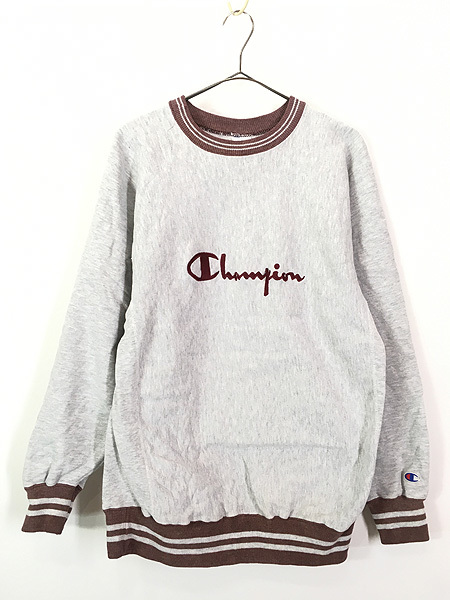 古着 90s USA製 Champion Reverse Weave BIG ロゴ リブライン リバース スウェット L 古着