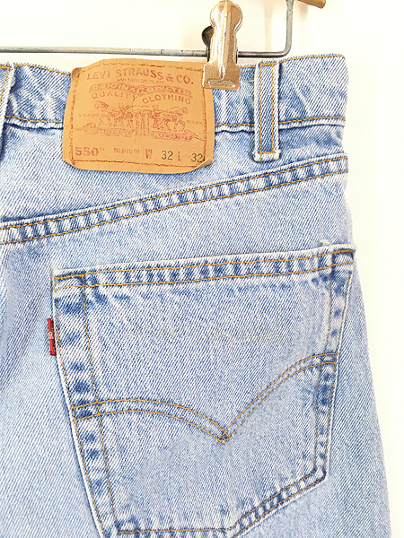 古着 90s USA製 Levi's 550 ブルー デニム パンツ ジーンズ テーパード W31 L31_画像3