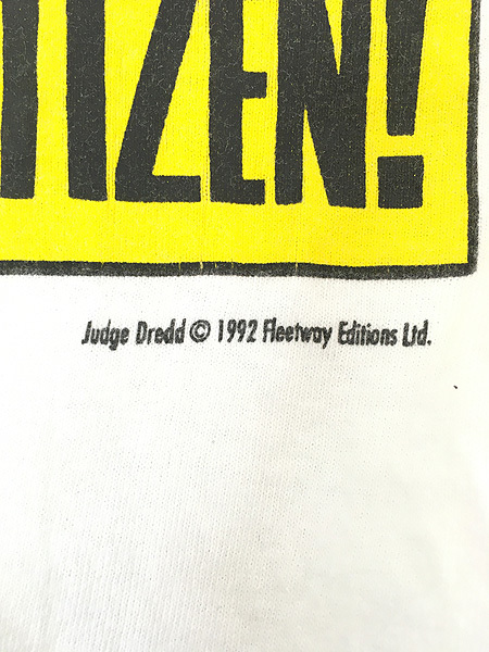 古着 90s USA製 Judge Dredd 「NO SMOKING」 アメリカン コミック ヒーロー アート Tシャツ L_画像5