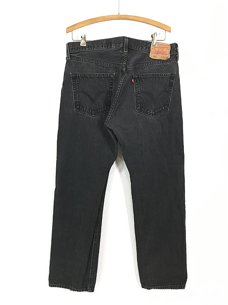 古着 00s Levi's 501-0660 内股 シングル サルファ ブラック デニム パンツ ジーンズ ストレート W35 L31_画像2