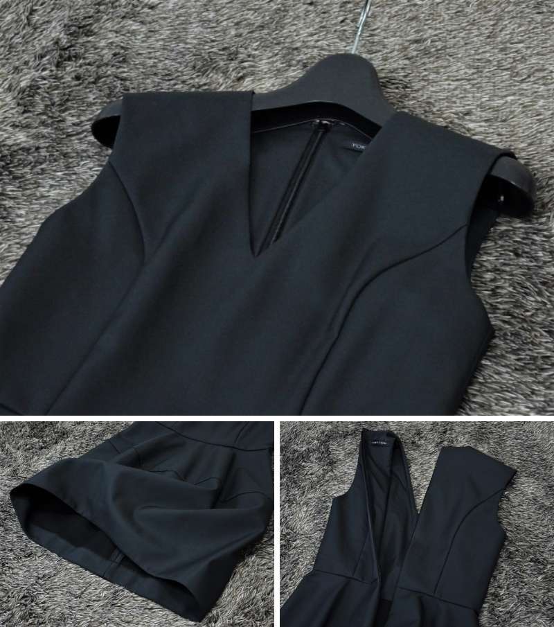 美品【YOKO CHAN|ヨーコ チャン】スリーブレス バルーンワンピース V