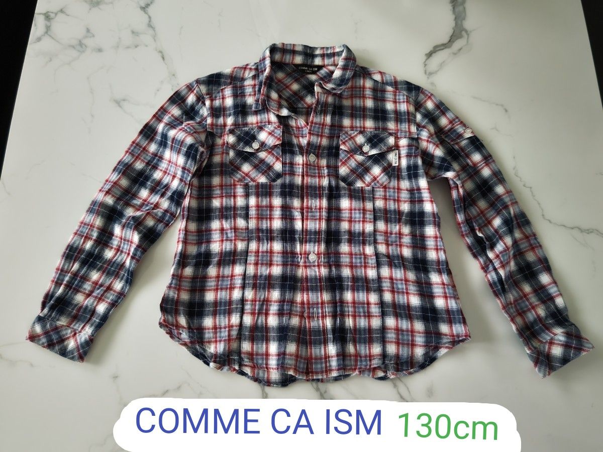 チェックシャツ　COMME CA ISM　130 cm