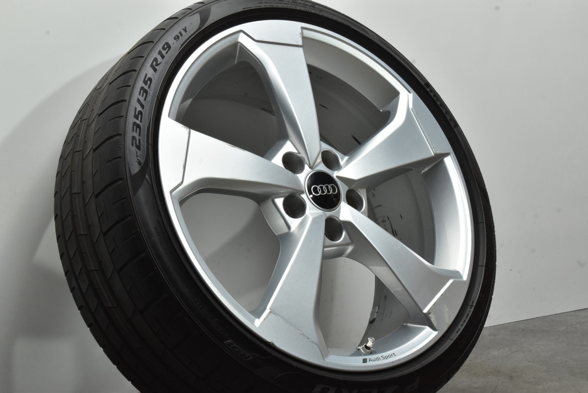 【正規品】アウディ 8V RS3 純正 19in 8J +49 PCD112 RO1承認 ピレリ P-ZERO 235/35R19 8V0601025ES 1本 A3 S3 流用 空気圧センサー付_画像2