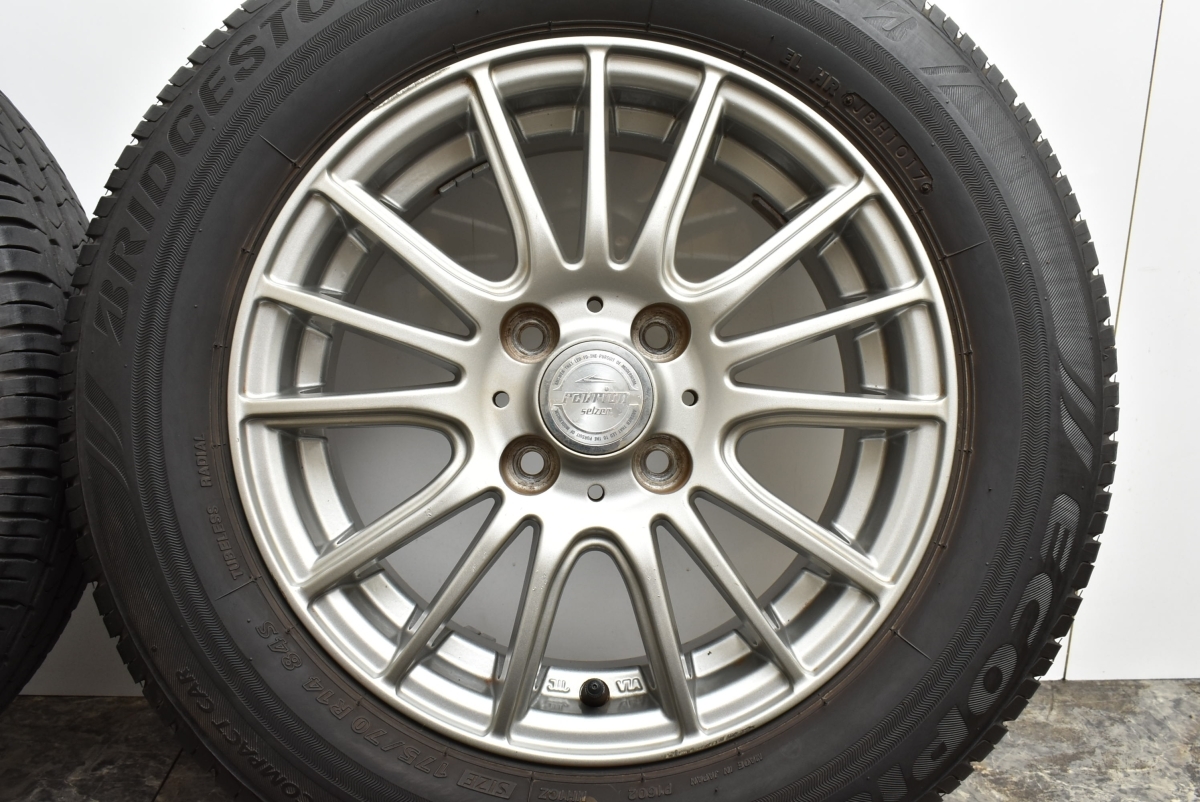 【低燃費タイヤ】Weds ラブリオン 14in 5.5J +42 PCD100 ブリヂストン エコピア NH100C 175/70R14 アクア ヤリス フィット キューブ_画像6