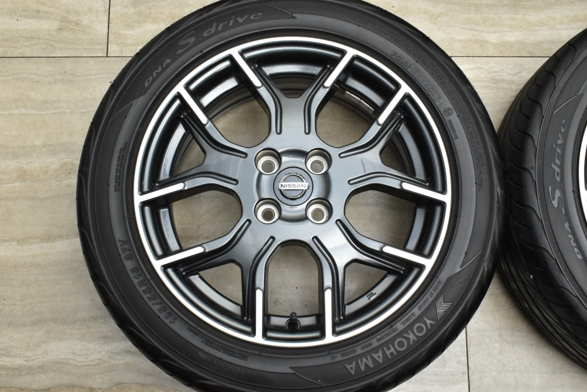 【美品】ニッサン ノート e-Power ニスモ S 純正 16in 6.5J +46 PCD100 ヨコハマ Sドライブ S-Drive 195/55R16 NOTE NISMO キューブ 流用の画像3