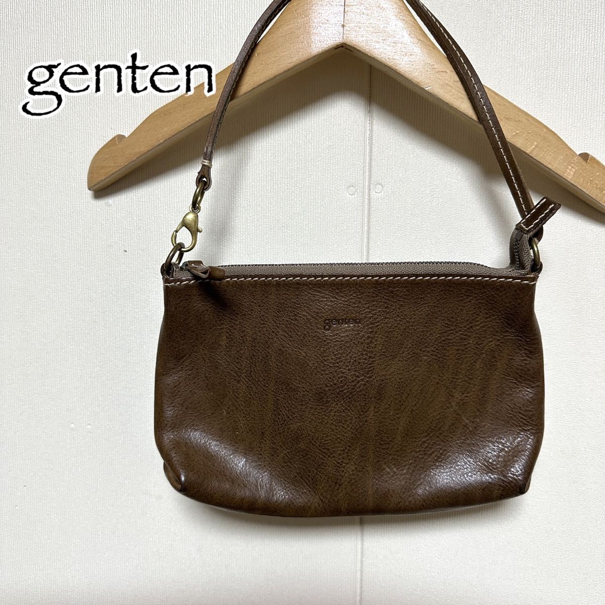 genten ゲンテン ミニバッグ ポーチ ポーチバッグ ハンドバッグ レザー