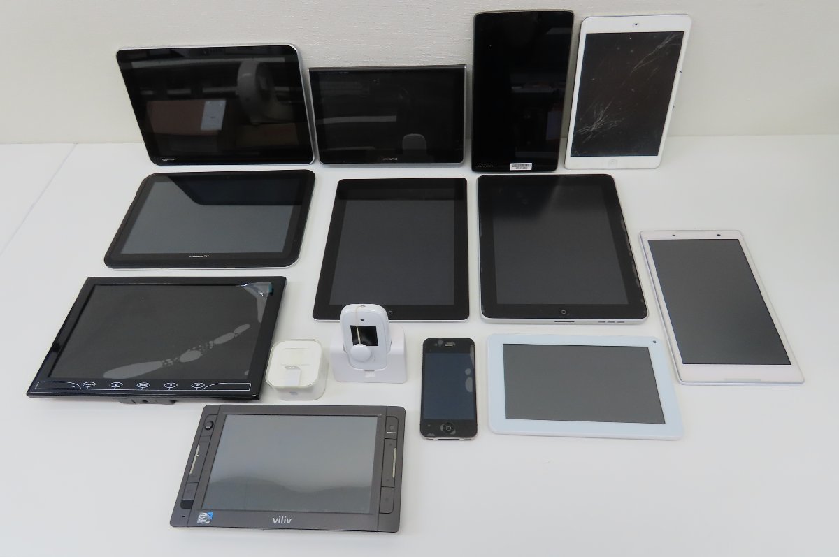 大量ジャンク品☆タブレット端末など 全13台 iPhone iPad Qua lenovo