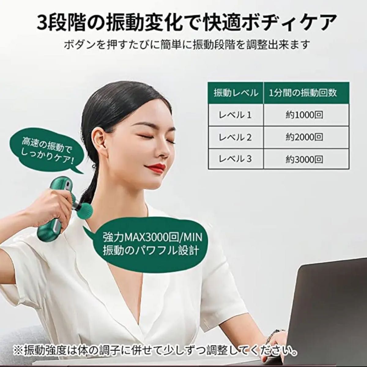 筋膜リリースガン MINIハンディガン フェイシアガン ハンディリリース器 3段階強力振動 多機能 充電式 6時間連続動 静音