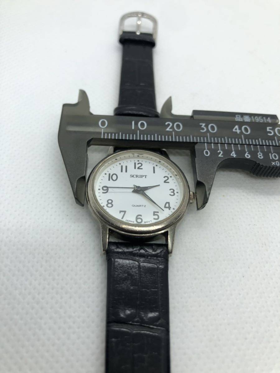 値下げ【送料込み即決】SCRIPT レディース腕時計 新品ベルトに交換済 稼働確認済み 電池交換済み J-AXIS