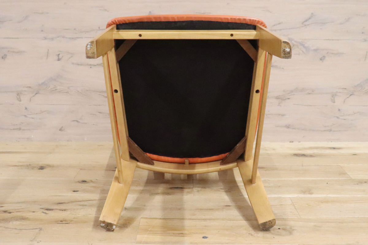 GMGK62○karimoku / カリモク CS1605N ダイニングチェア 椅子 合皮 ナチュラル 木製_画像9