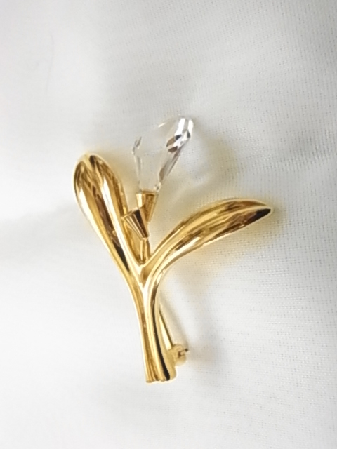 o цветок. подобный дизайн прозрачный . стекло style biju-. замечательный Gold цвет .. комбинированный . красивый брошь *