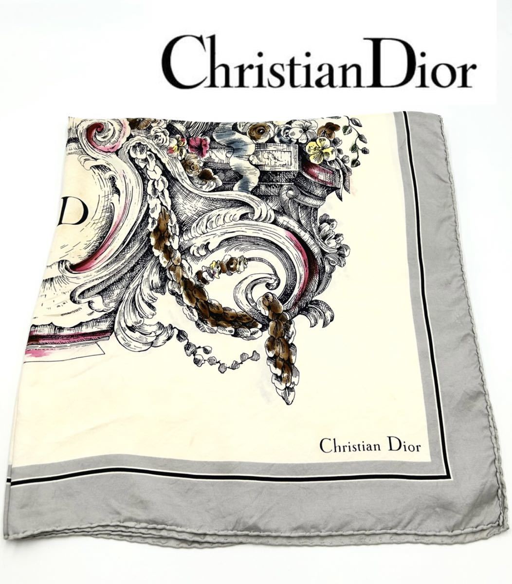 男女兼用 ◎Christian Dior クリスチャン ディオール スカーフ 大判