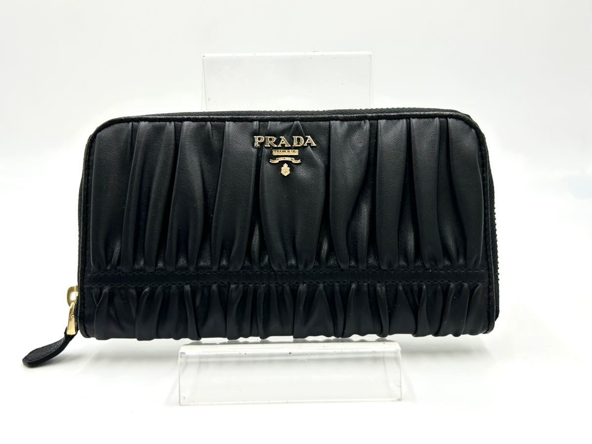 【在庫処分】 ◎ PRADA プラダ 長財布 ラウンドファスナー式 ナッパ NAPPA GAUFRE' ブラックNERO 1M0506 レディース ウォレット 箱付き H13 女性用財布 【在庫処分】 ◎ PRADA プラダ 長財布 ラウンドファスナー式 ナッパ NAPPA GAUFRE' ブラックNERO 1M0506 レディース ウォレット 箱付き H13 女性用財布