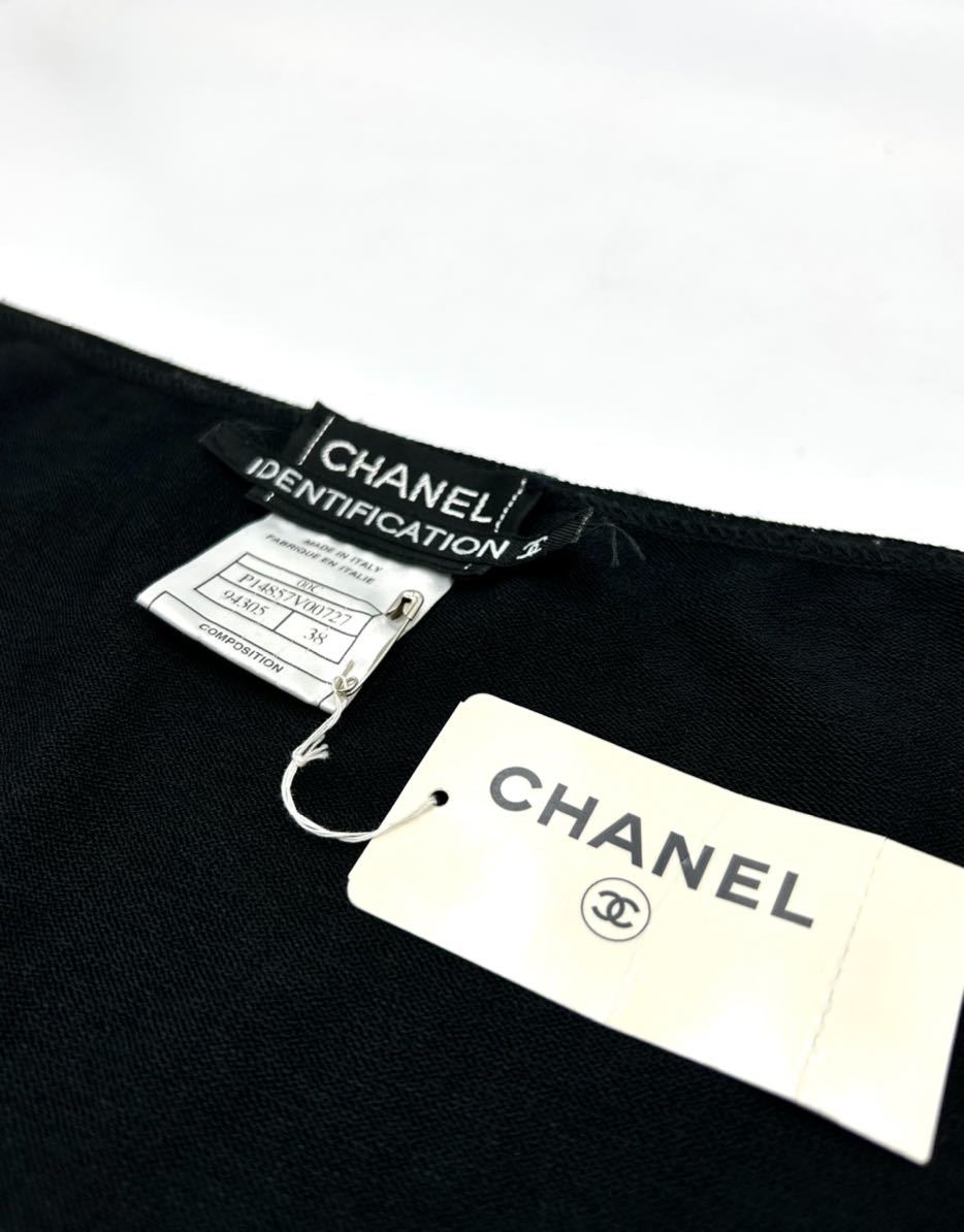 未使用 CHANEL シャネル 巻きスカート 38サイズ 黒-