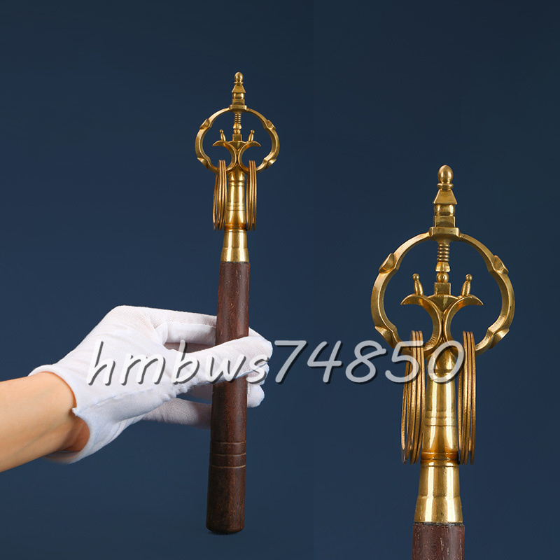 1着でも送料無料】 仏具 錫杖 寺院仏具」極上品 「密教法具 仏教美術