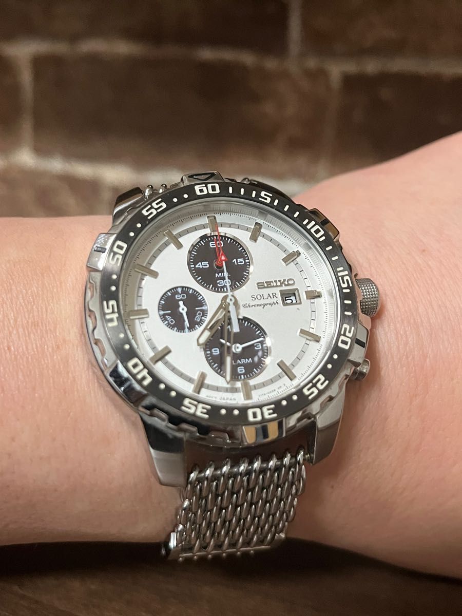 SEIKO SOLAR 腕時計 SSC297P1 シャークメッシュ | noonanwaste.com