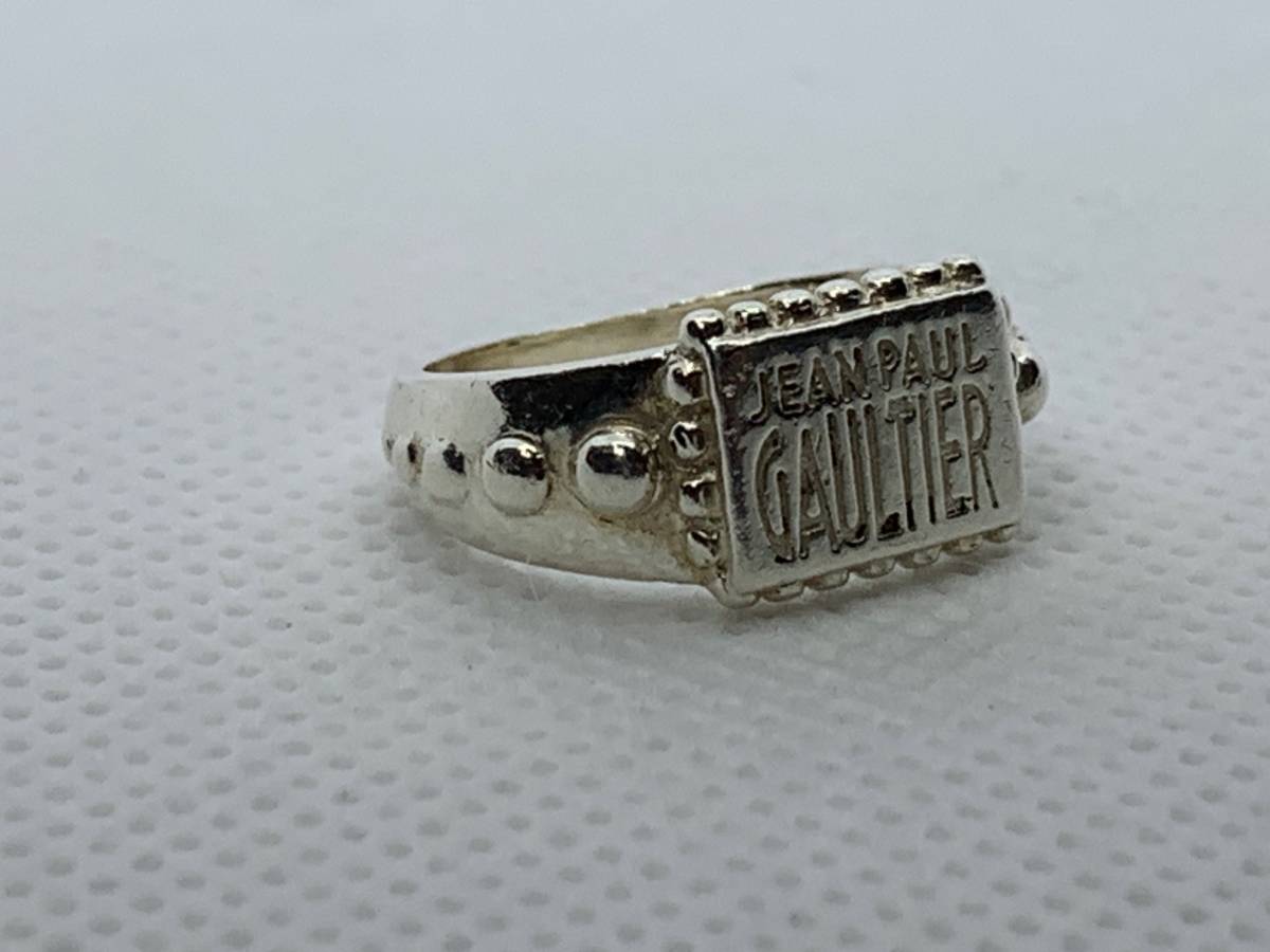 8号 Jean Paul GAULTIER ジャンポールゴルチエ ゴルチェ　シルバー　リング　指輪　アーカイブ　archive silver logo ring
