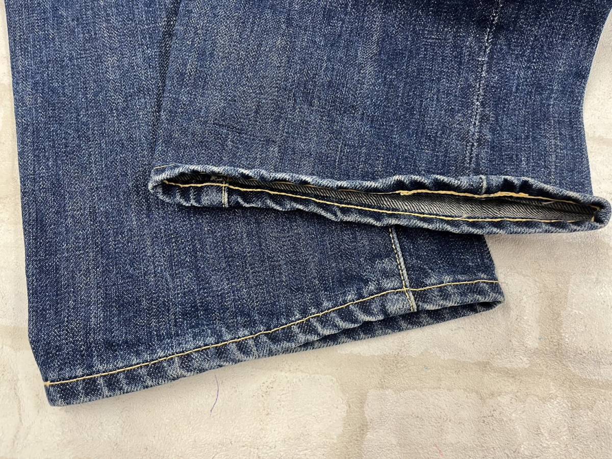 ■ リーバイス LEVIS 50s 復刻 55501 501XX 日本製 ダメージ加工 ビックE 実寸W33 ヴィンテージ デニム パンツ ●230502_画像7