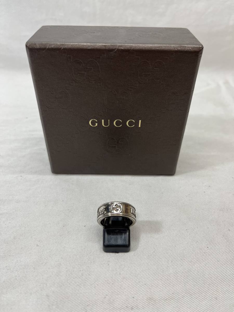 新着 ヴィンテージ グッチ GUCCI □ ロゴ 実寸9号 表記10号○230501