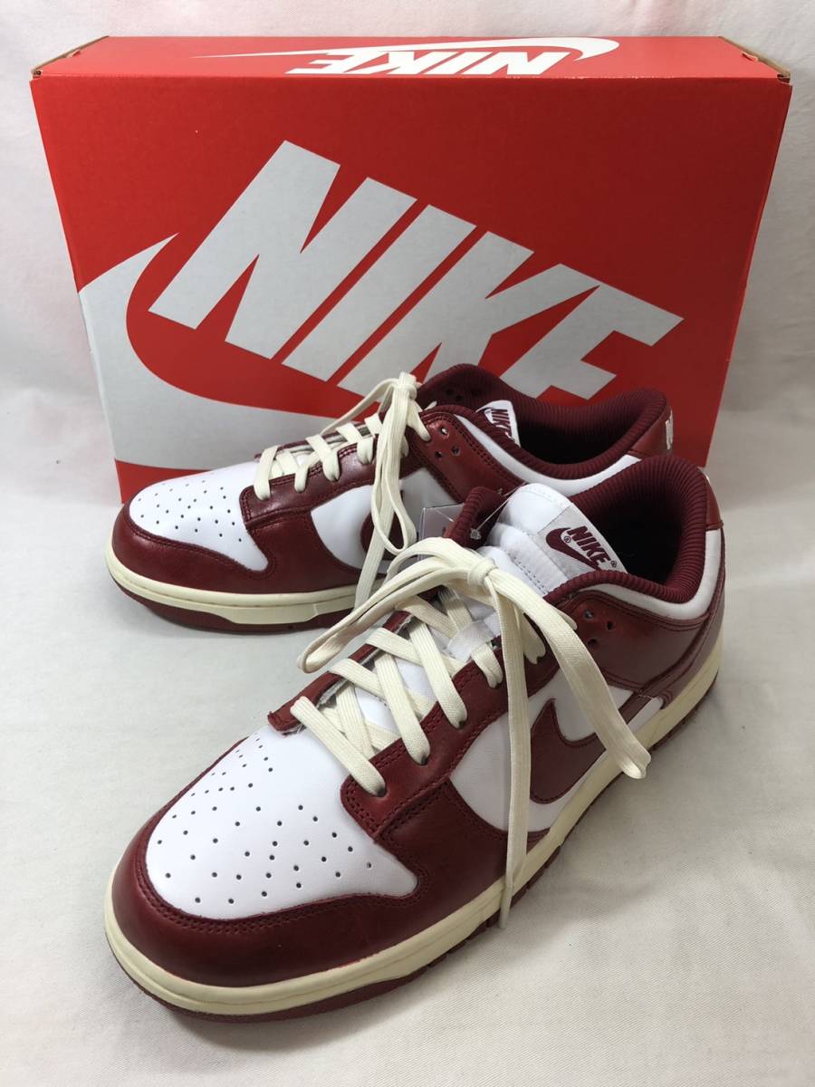 ■未使用 Nike WMNS Dunk Low PRM Team Red White ナイキ ウィメンズ ダンク ロー チームレッド ホワイト FJ4555-100 メンズ28cm●230527_画像1