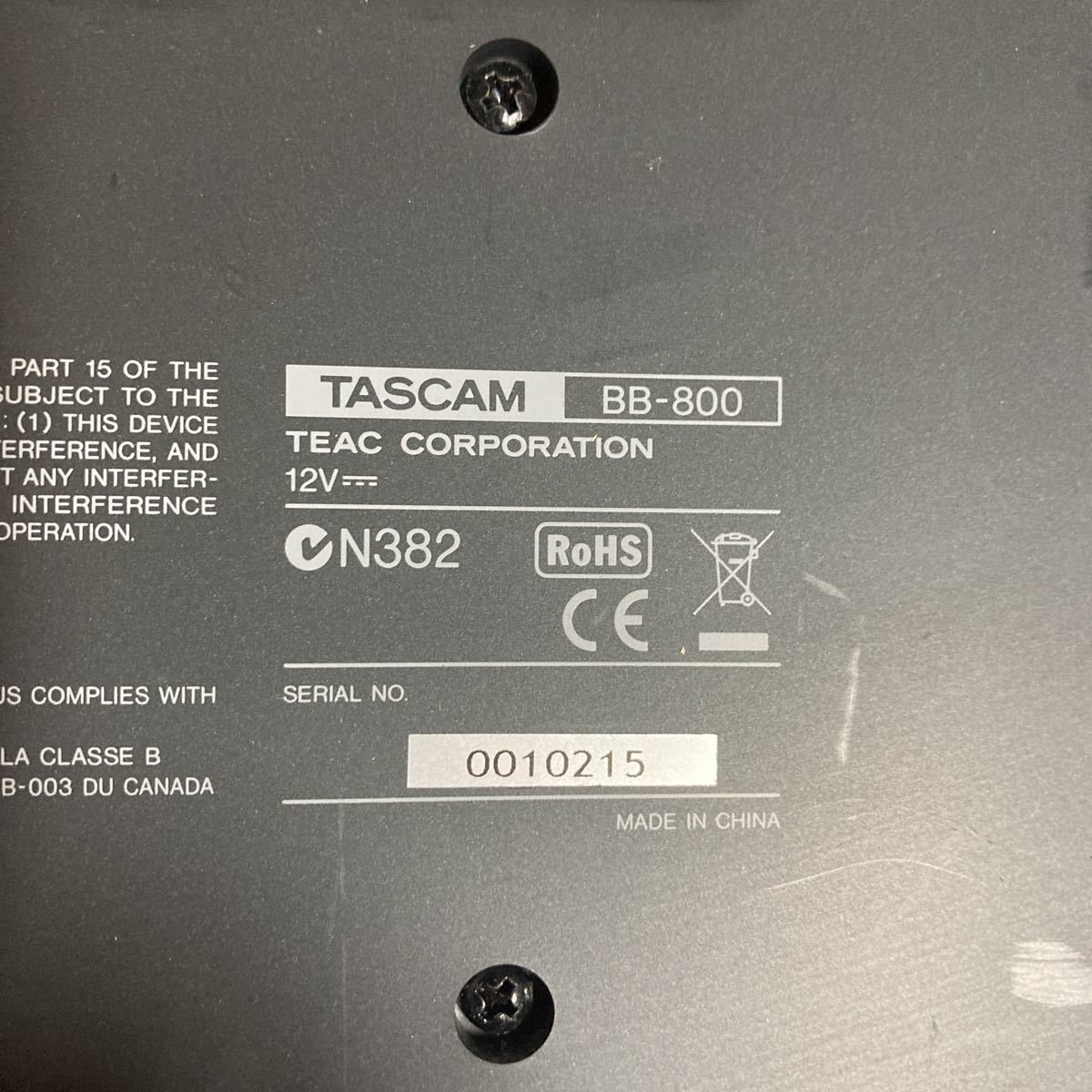 動作確認済 TASCAM タスカム BB-800 SDカードレコーダー 動作確認済 TASCAM タスカム BB-800 SDカードレコーダー