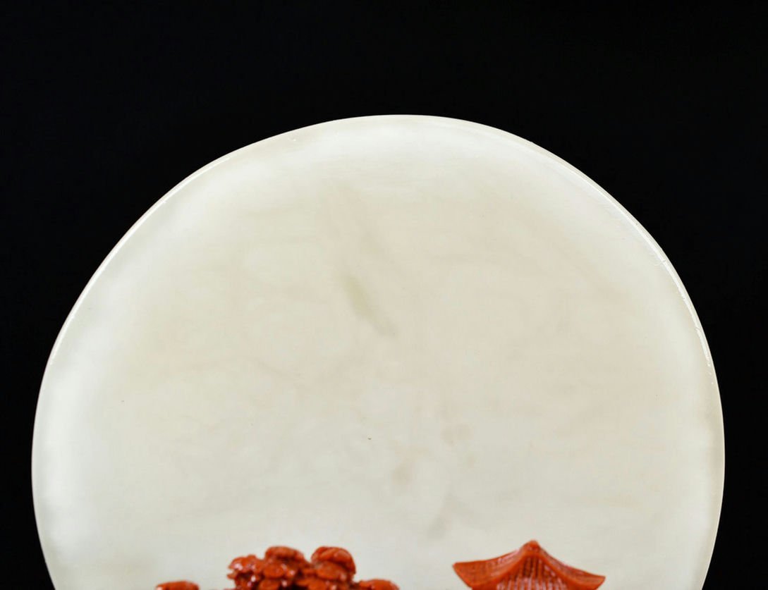 青澤古美術G776寿山石 寿山石細密彫 極細工 擺件 置物 賞物