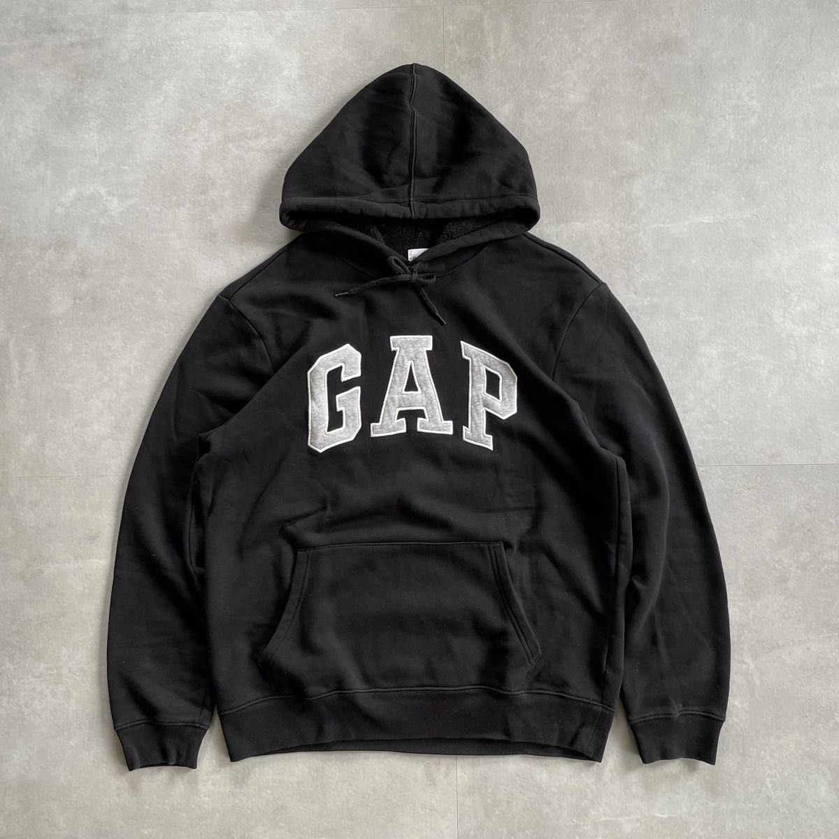 90s 古着 OLD GAP ビッグロゴ フーディ スウェット パーカー シャツ-