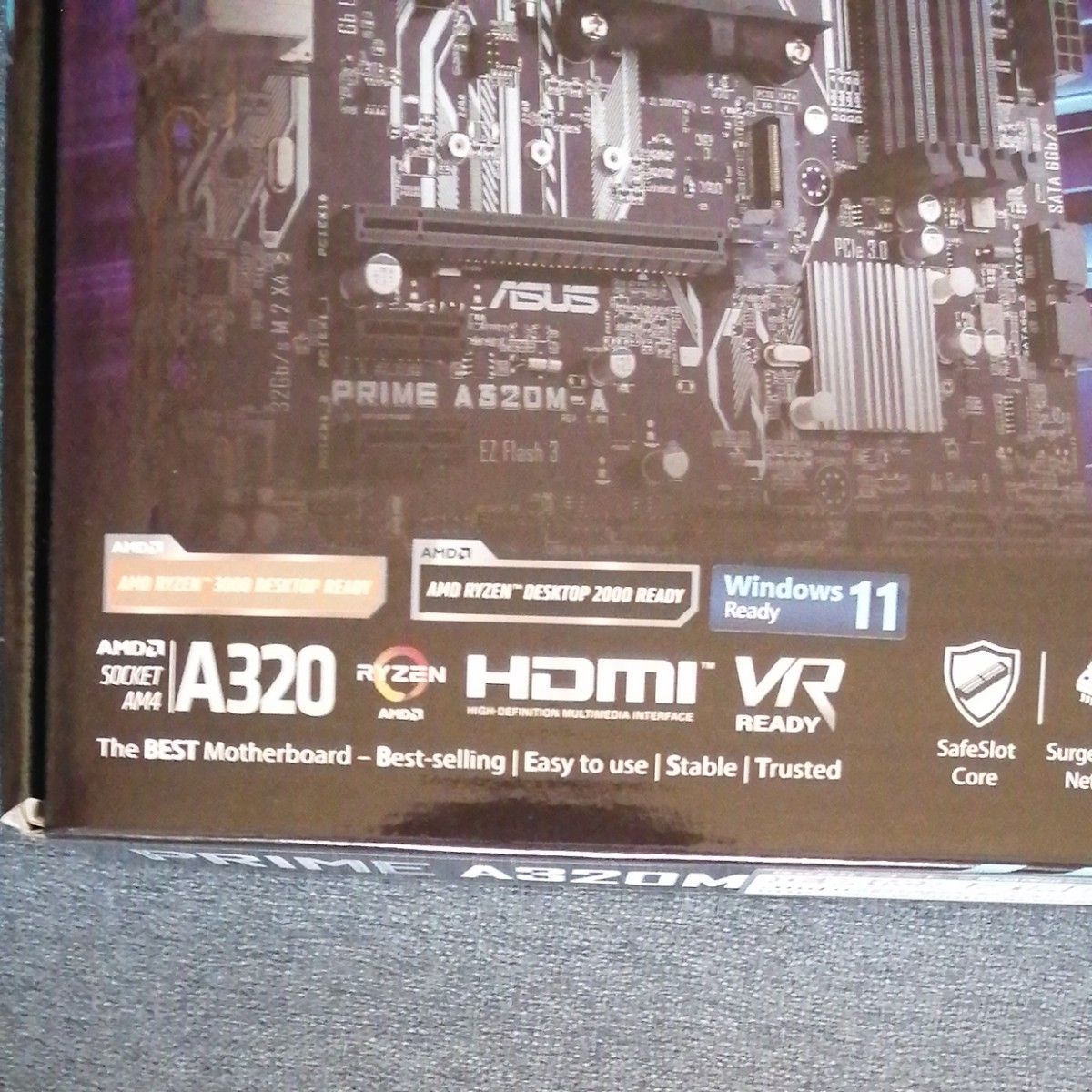 RYZEN マザーボード ASUS Prime A320M-A 新品未開封 Socket AM4 MicroATX