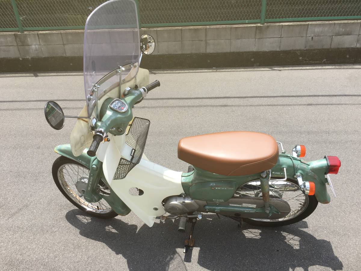 店舗 ホンダ スーパーカブ ｃ５０ 自家塗装 なんちゃってミリタリー風 自賠責32年4月まで ミディシート美品 サイドグリップ付 大阪より ホンダオートバイはここで安心価格で購入できる