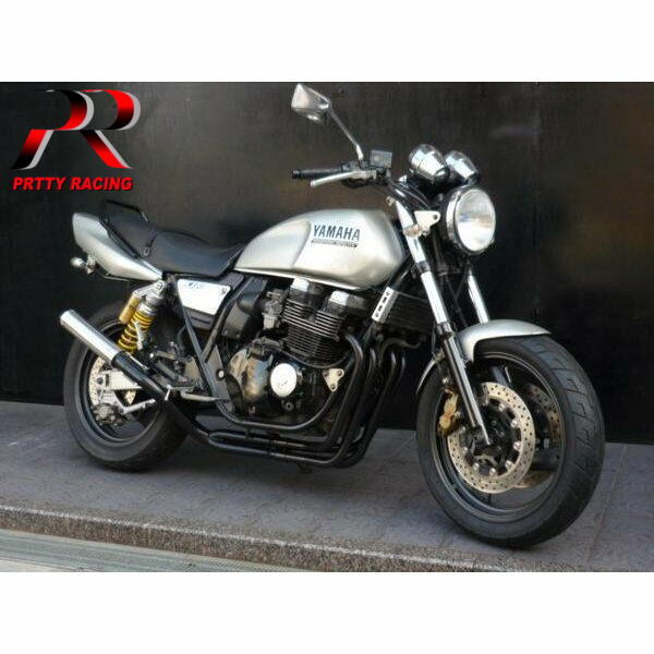 プリティー YAMAHA XJR400 4HM 50.8 ガニマタ PRETTY管 黒 イノガニ マフラー_画像3