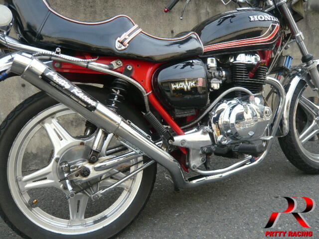 プリティー HONDA CB250T CB400T ホーク2 【極】 UPタイプ 42.7π タイプ1 マフラー メッキ_画像1