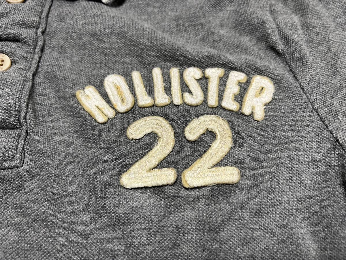 [ rare goods ] Hollister polo-shirt men's L gray HOLLSTER new goods unused 