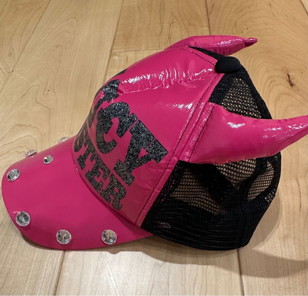 キャップ　帽子　Sサイズ　48〜52cm  ピンク　ツノ