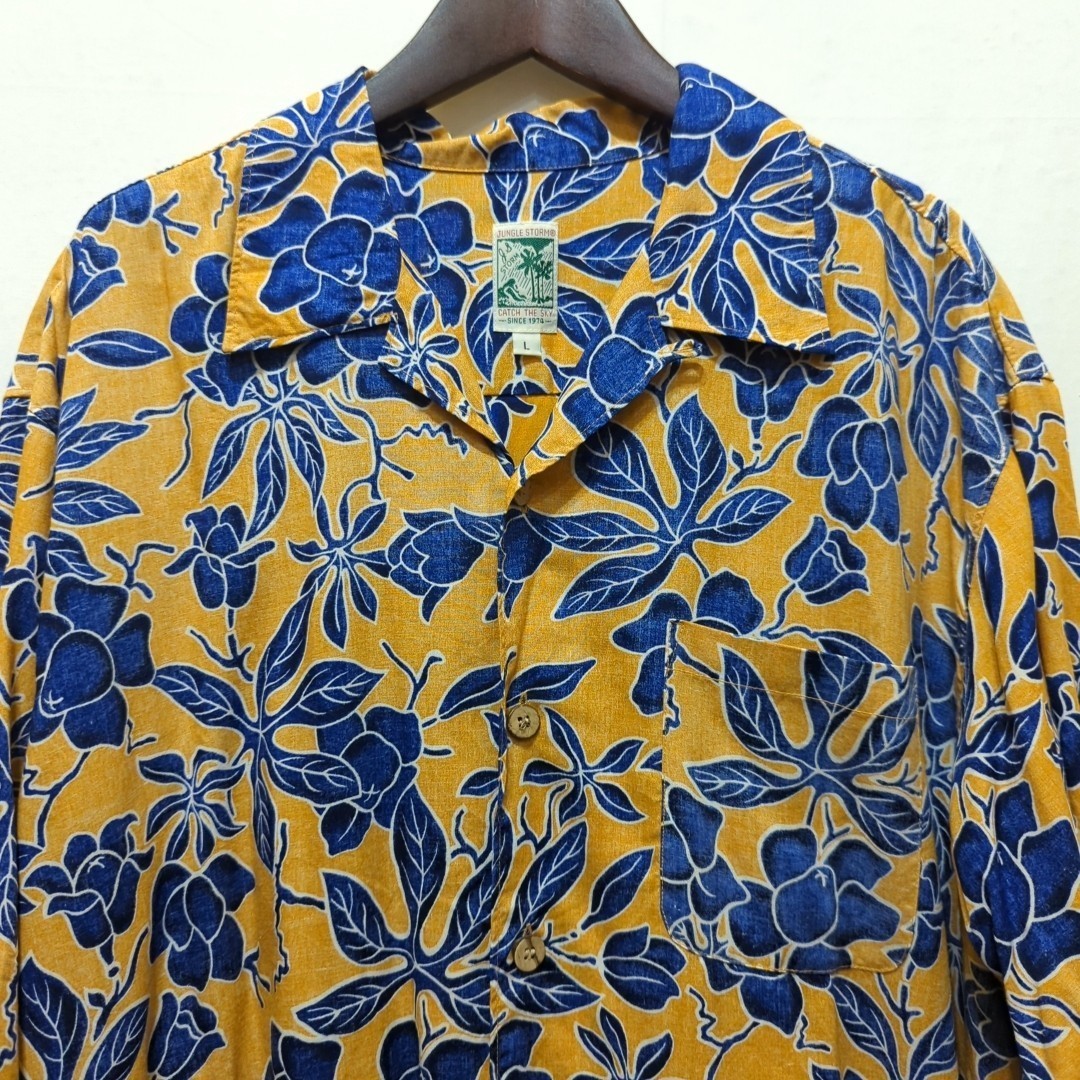 送料370円】ジャングルストーム Jungle Storm アロハシャツ メンズ L