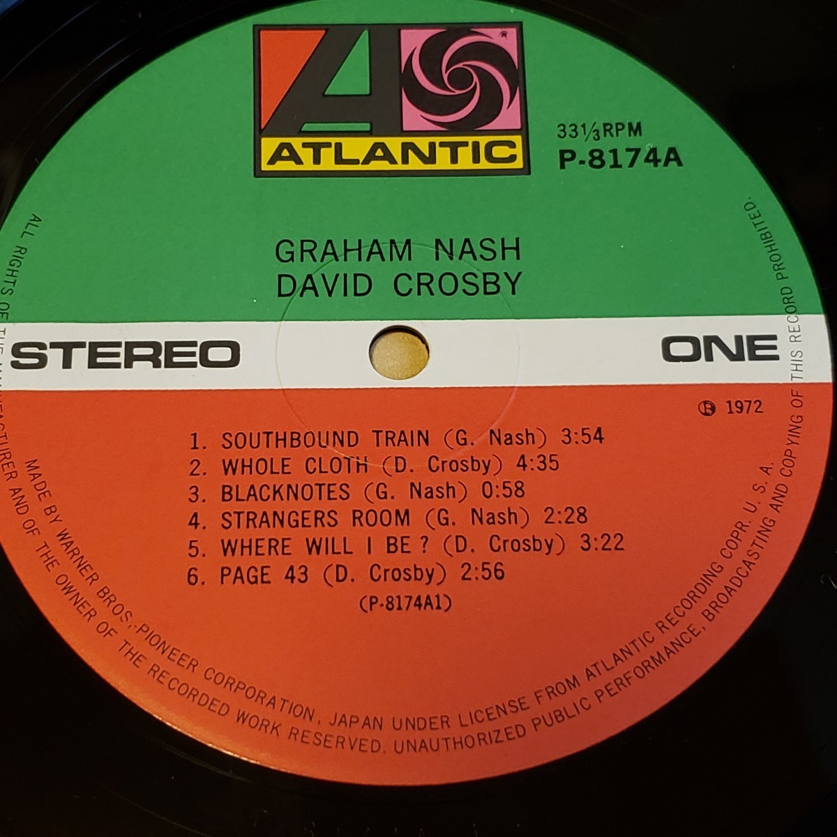 GRAHAM NASH DAVID CROSBY / グラハムナッシュ&デヴィッドクロスビー 国内盤帯付き P8174A_画像5