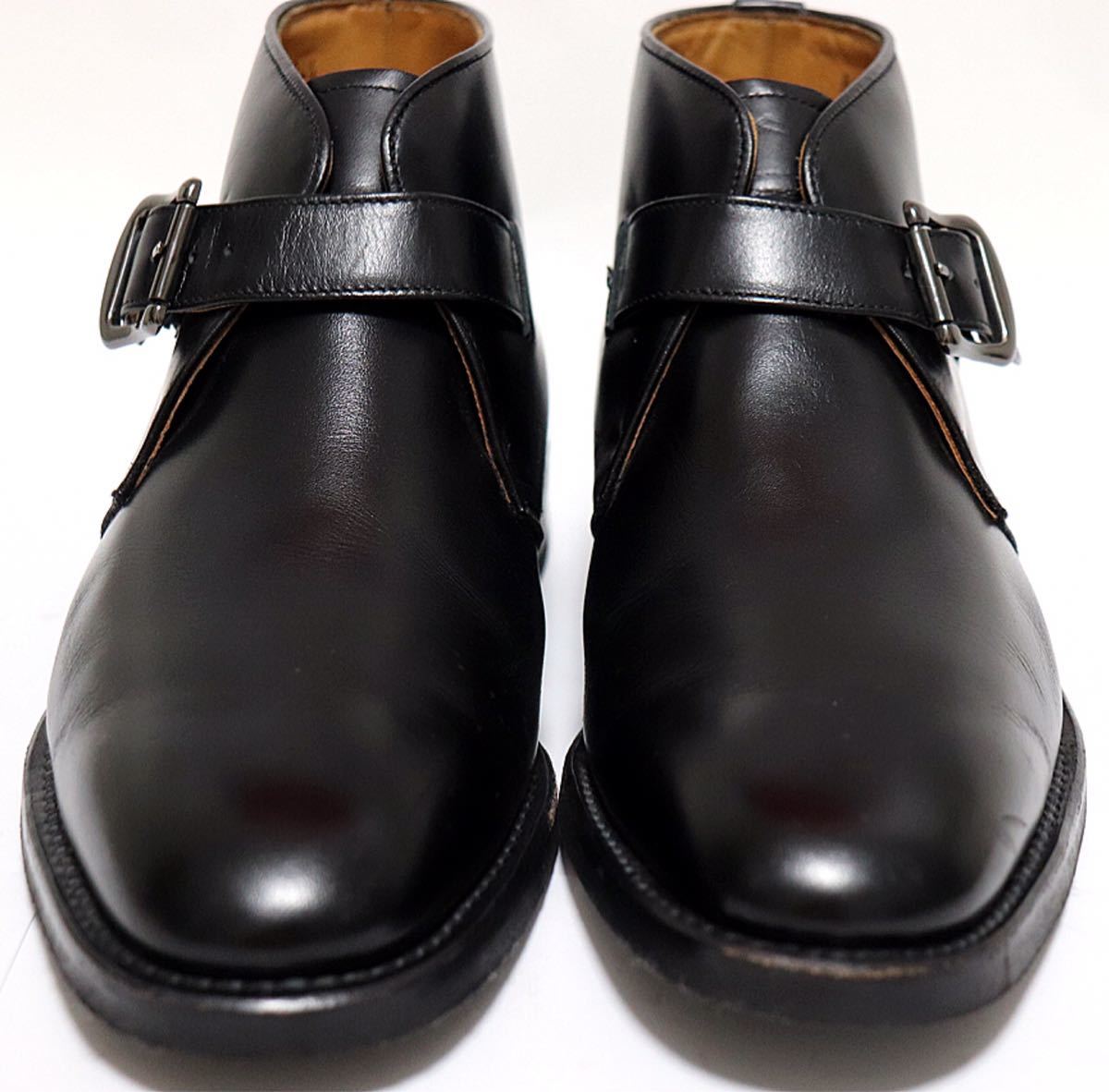 [良品] REGAL 24.5㎝ チャッカブーツ ビジネスシューズ ブラック　プレーントゥ　高級靴　本革　フォーマル　紳士靴　ドレス　送料無料