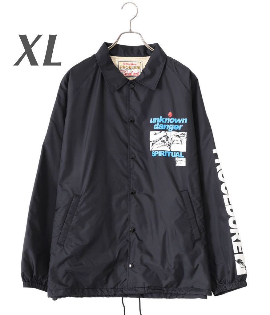 SAINT MICHAEL セントマイケル 23SS COACH JACKET　/　UNKNOWN コーチジャケット　BLACK XL