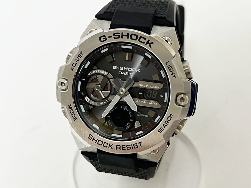 送料無料 CASIO カシオ G-STEEL Gスチール Bluetooth 搭載 メンズウォッチ 腕時計 タフソーラー GST-B400X-1AJF 超美品