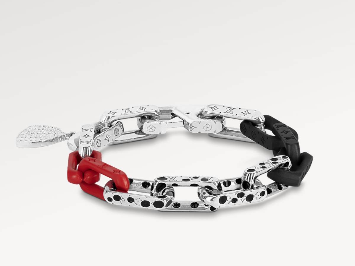 LV × YK ブラスレ・モノグラム チェーン インフィニティ ドット ルイ