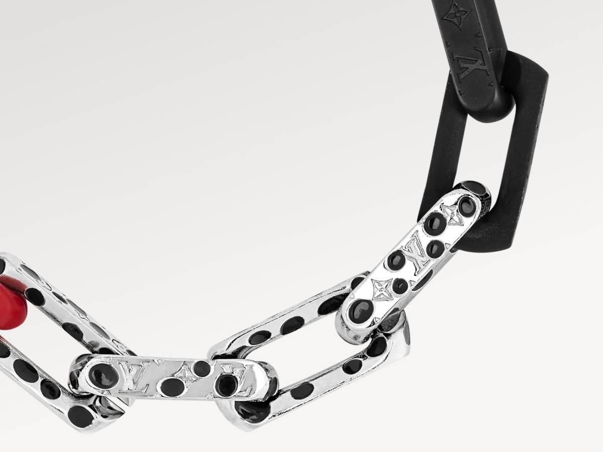 LV × YK ブラスレ・モノグラム チェーン インフィニティ ドット ルイ