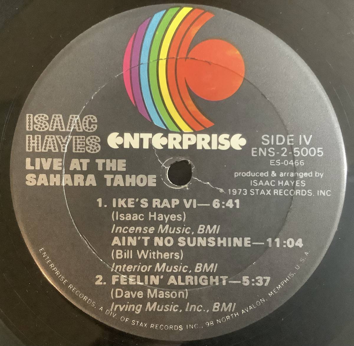 【送料無料】【1973 US Original】【US Black Disk Guide No.201】Isaac Hayes - Live At The Sahara Tahoe 2LP _画像5