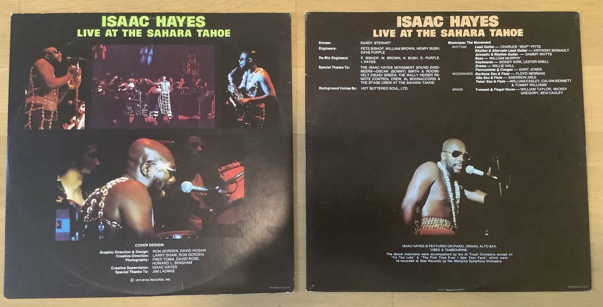 【送料無料】【1973 US Original】【US Black Disk Guide No.201】Isaac Hayes - Live At The Sahara Tahoe 2LP _画像8
