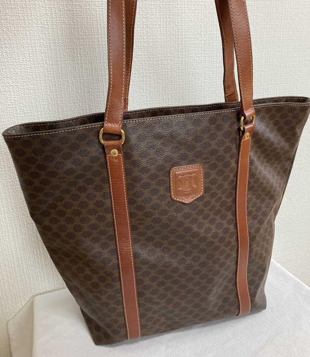 美品】CELINE セリーヌ マカダム柄 トートバッグ ショルダーバッグ